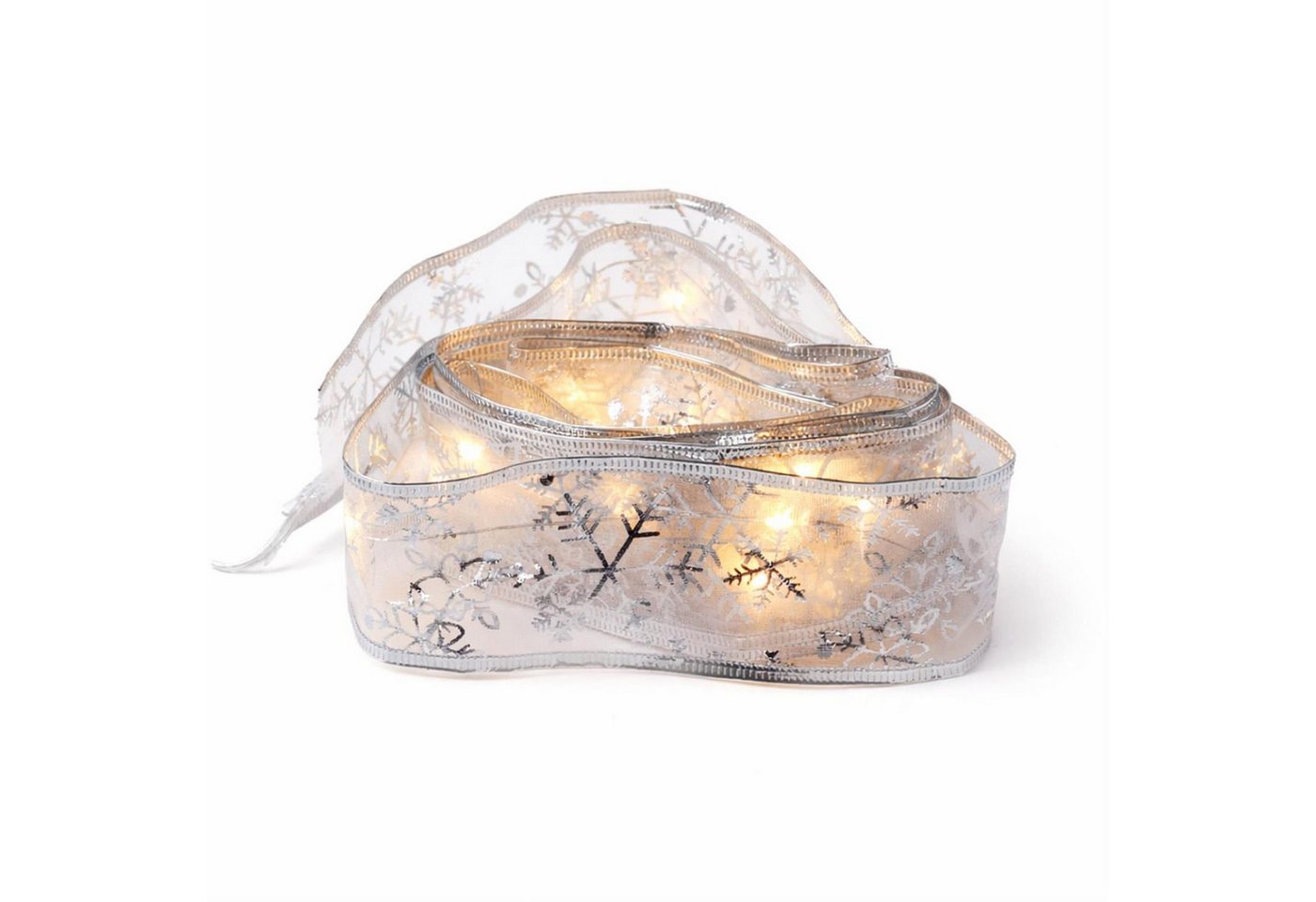 MARELIDA LED-Lichterkette LED Seidenband Geschenkband Schleifenband 30 LED 2,7m Batterie, 30-flammig