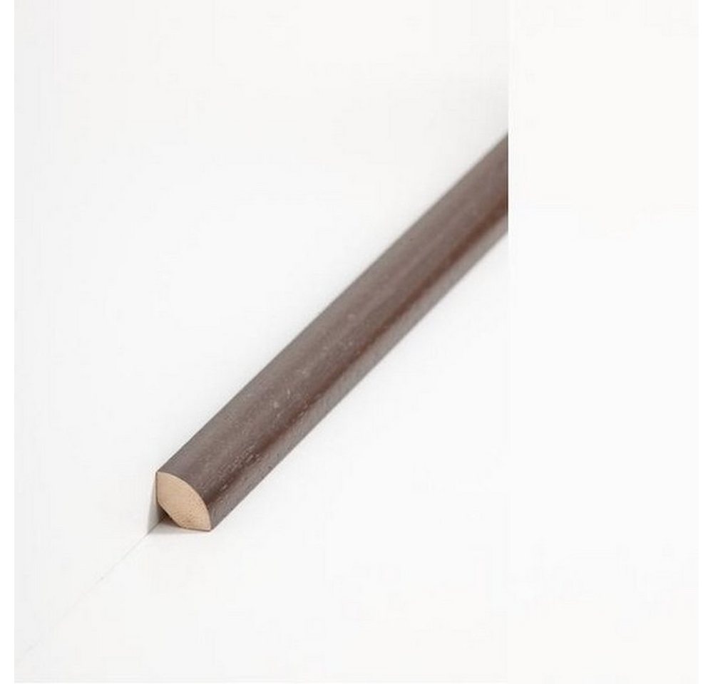 PROVISTON Sockelleiste Massivholz, 14 x 14 x 2000 mm, Dunkelbraun, Massivholz Fußleiste, L: 200 cm