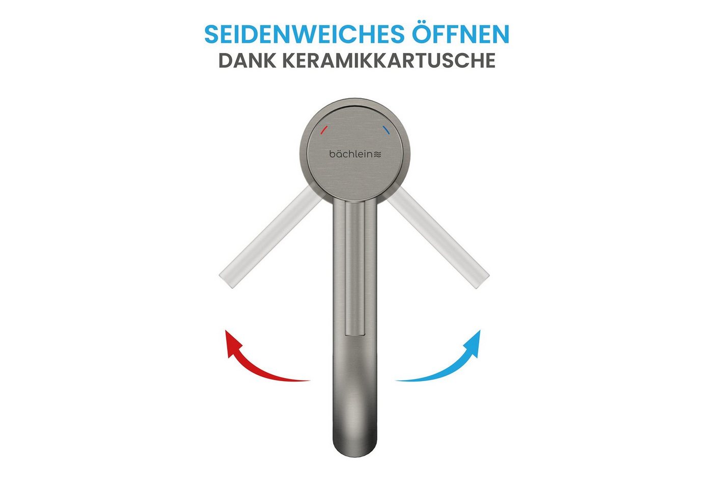 Bächlein Badarmatur Susara - eleganter Bad Wasserhahn, Waschbecken Armatur Bild 3