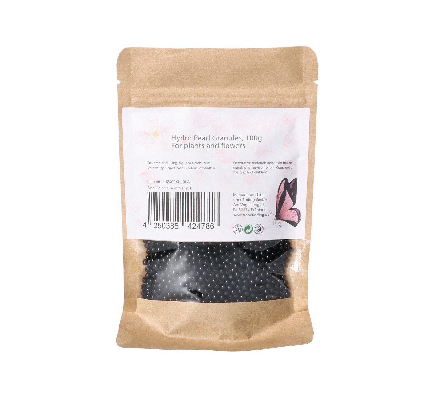 trendfinding Deko-Granulate 100 g Hydroperlen Deko Granulat, (3,5-4 mm, Schwarz) Bild 5