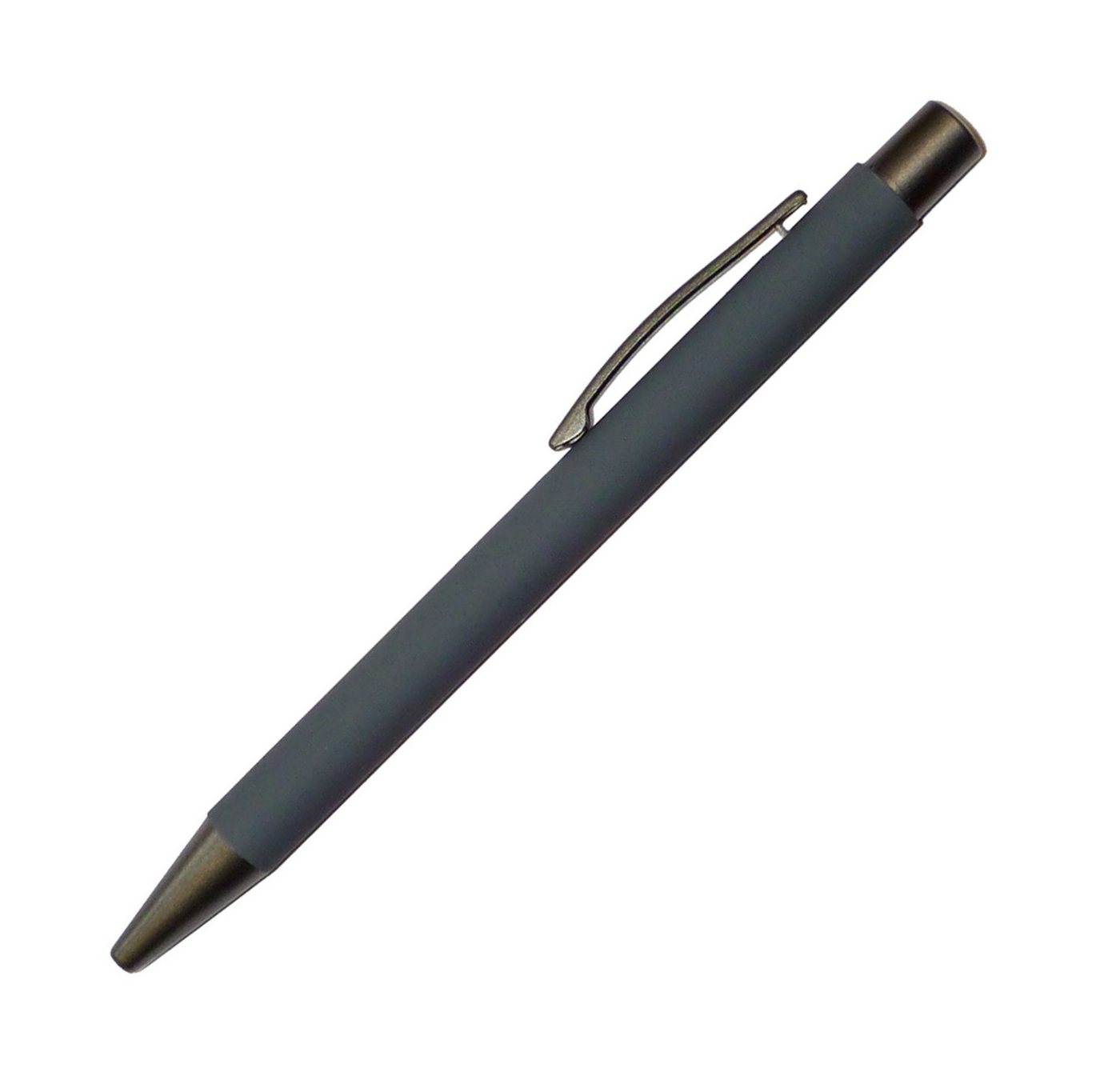 Best Offer Kugelschreiber Softtouch-Kugelschreiber aus Metall / gummiert / Farbe: grau