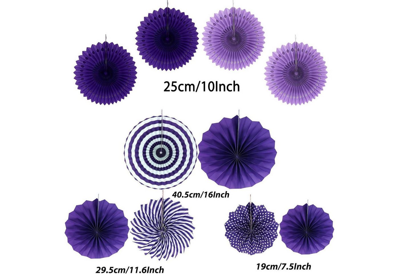 LuxusKollektion Girlande Party Deko Set lila Papier Pompoms Girlande Geburtstag Hochzeiten Bild 3