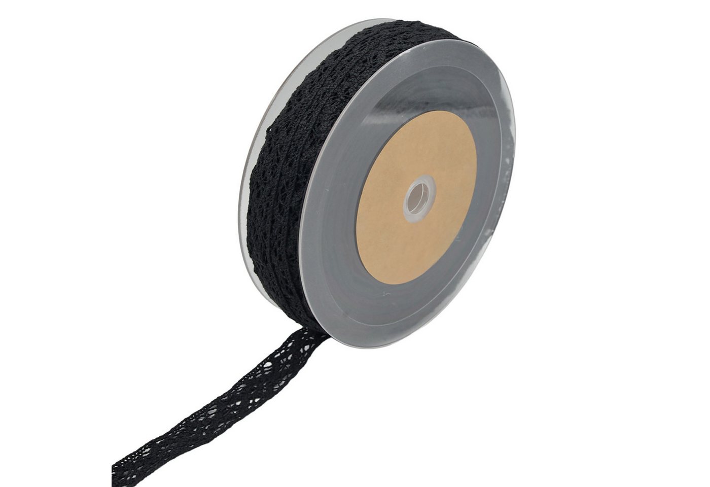 maDDma Spitzenband Baumwollspitze 3m x 20mm Zierband Häkelborte Klöppelspitze Dekospitze, schwarz Bild 5