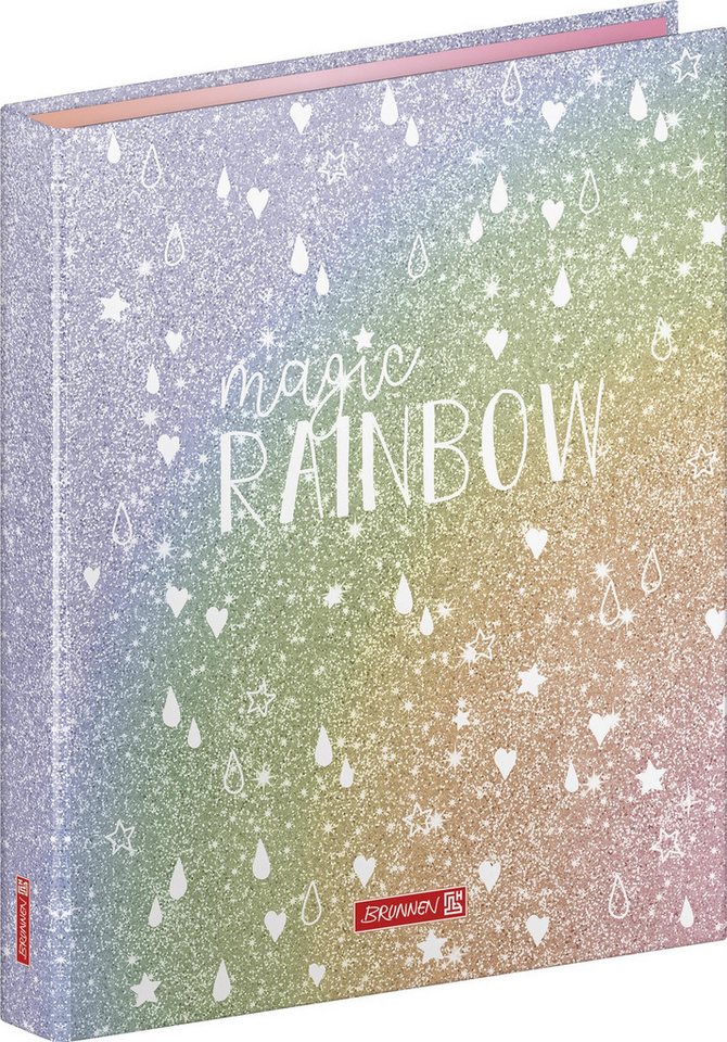 BRUNNEN Ringbuchmappe Ringbuch A4 2R 20mm Magic Rainbow
