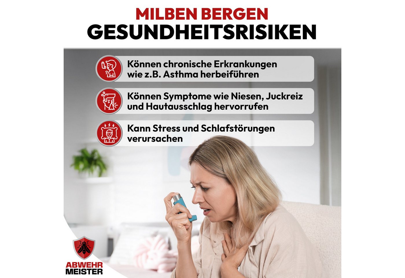 ABWEHR MEISTER Milbenspray Milbenspray für Matratzen & Polster [500 ml], 2-St.