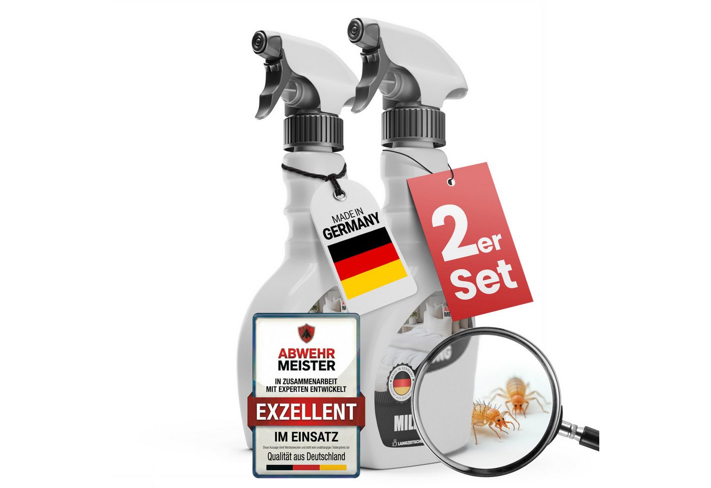ABWEHR MEISTER Milbenspray Milbenspray für Matratzen & Polster [500 ml], 2-St. Bild 5