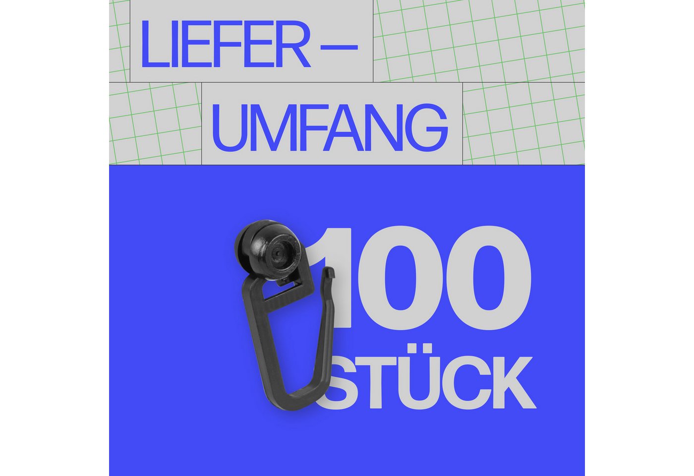 Bestlivings Gardinenröllchen Rollendurchmesser Ø8mm, Gardinenschienen mit Innenlauf, (100-St), für Innenlauf 4–6mm (Weiß) für Kräuselband, Faltenband, Universalband Bild 5