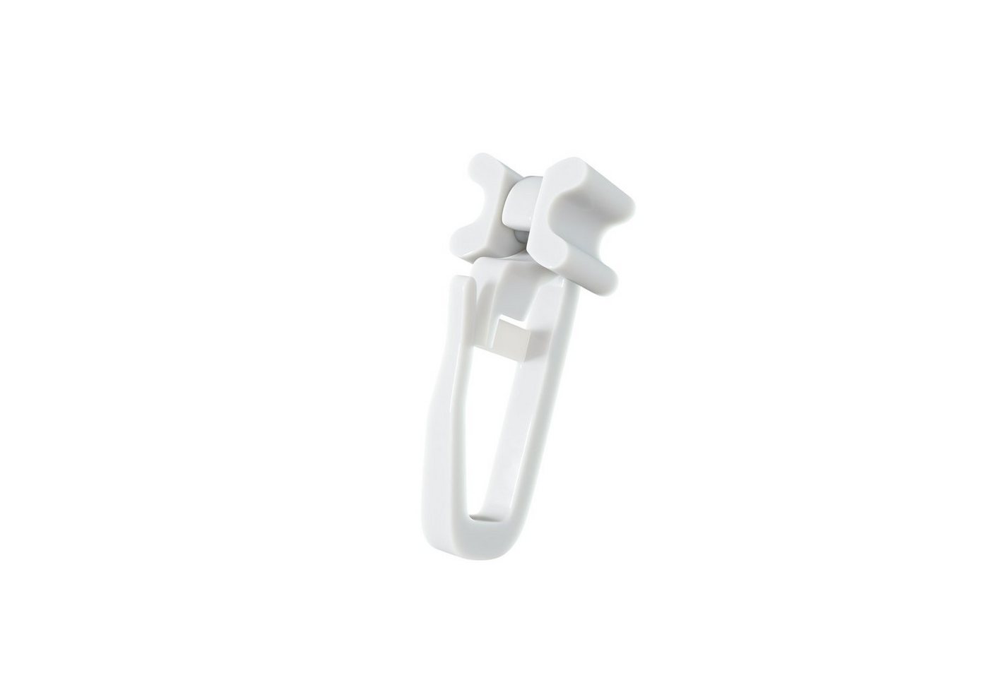 dekohaken24.de Gardinengleiter X-Gleiter/Gardinengleiter/Faltengleiter in weiß, für Gardinenschienen mit 6mm breiten Profilschlitzen, (100-St), mit verschließbarem Faltenlegehaken Bild 2