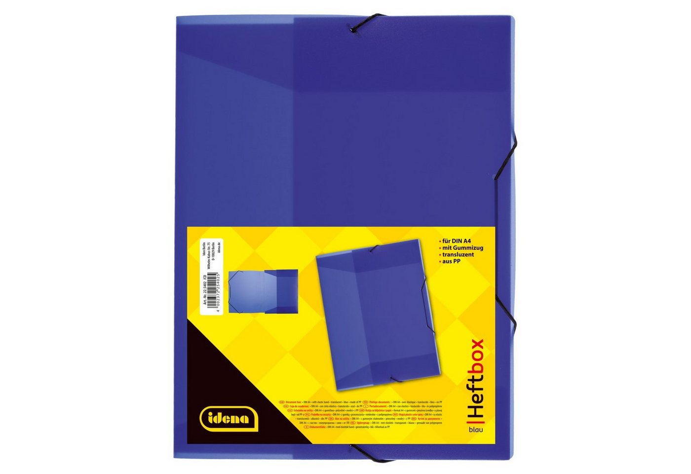 Idena Hefter Idena 225402 - Heftbox für DIN A4 mit Gummizug, aus PP, Füllhöhe 3,5 Bild 5