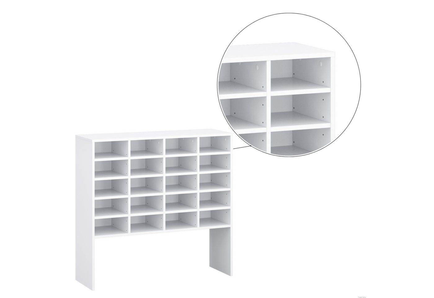 TARGET HOME Schuhregal Universalregal Schuhschrank Mattweiß, vielseitig, 104x100x33 cm