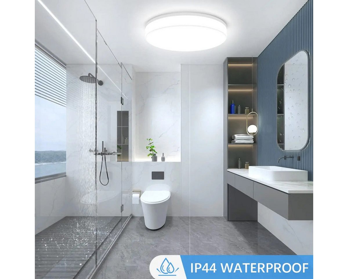 Athlix LED Deckenleuchte Deckenleuchte LED-Deckenleuchte Ultradünn für Wohnzimmer Schlafzimmer, LED fest integriert, LED fest integriert, Wasserdicht, Warmweiß, Kaltweiß, bis zu 48W
