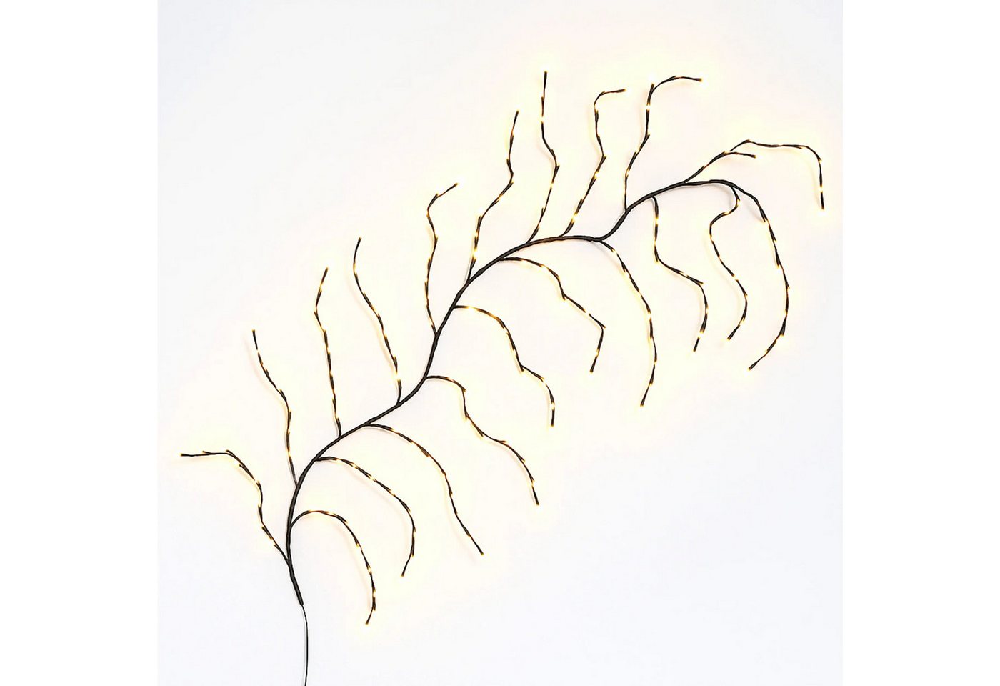 Gartenpirat LED-Lichterkette Ast Weidenrebe 230 cm 160 LED warmweiß Timer-Funktion
