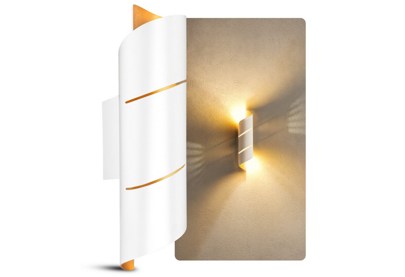 SSC-LUXon LED Wandleuchte VYRA LINE Wandleuchte Up & Down inkl. G9 LED 3W warmweiß Wandstrahler, Warmweiß Bild 4