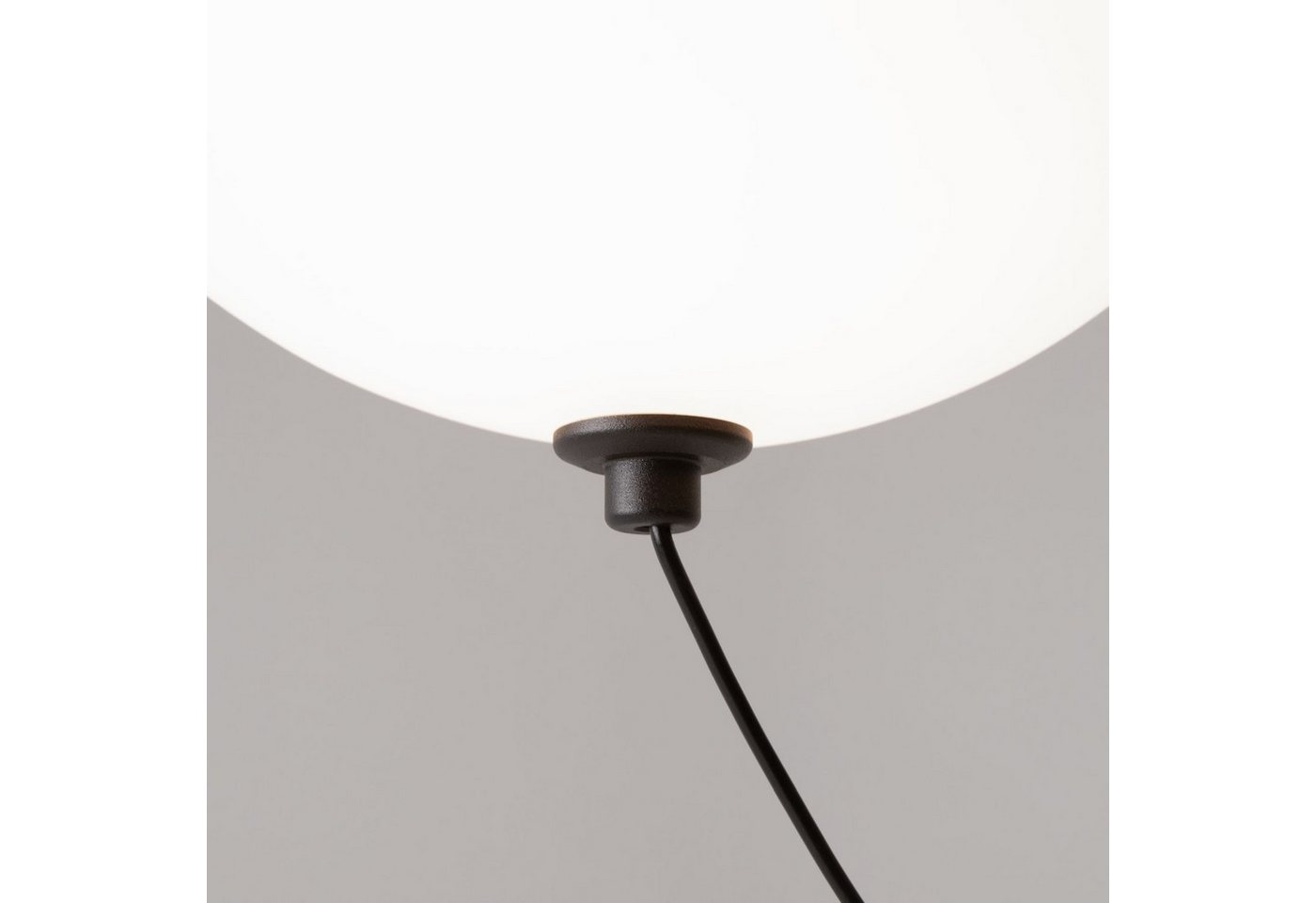 Licht-Erlebnisse Pendelleuchte BRIVO, LED fest integriert, Warmweiß, Metall Glas LED 20 cm breit H: max. 300 cm Schwarz Weiß 1400 lm Bild 4