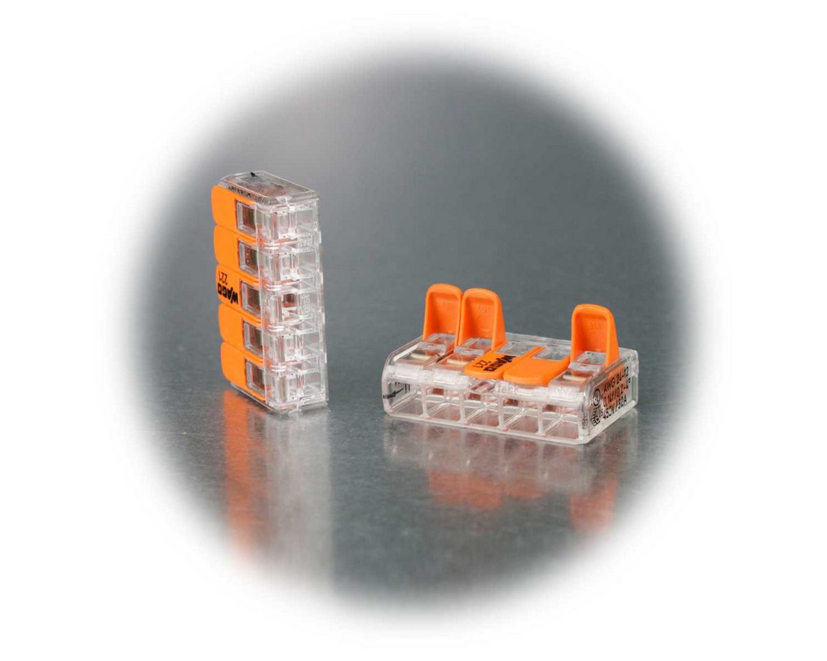 WAGO Verbindungsdosenklemme 10 WAGO Compact Steckklemmen 5x 0,2-4 mm² mi Hebel