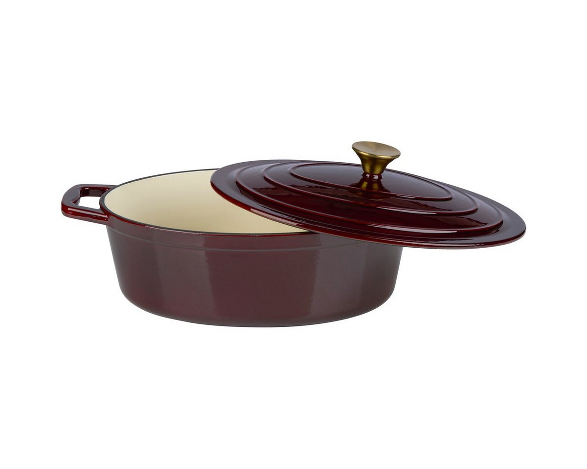 Alpina Grillpfanne Alpina Bratpfanne 33cm Gusseisen bordeaux Bild 2