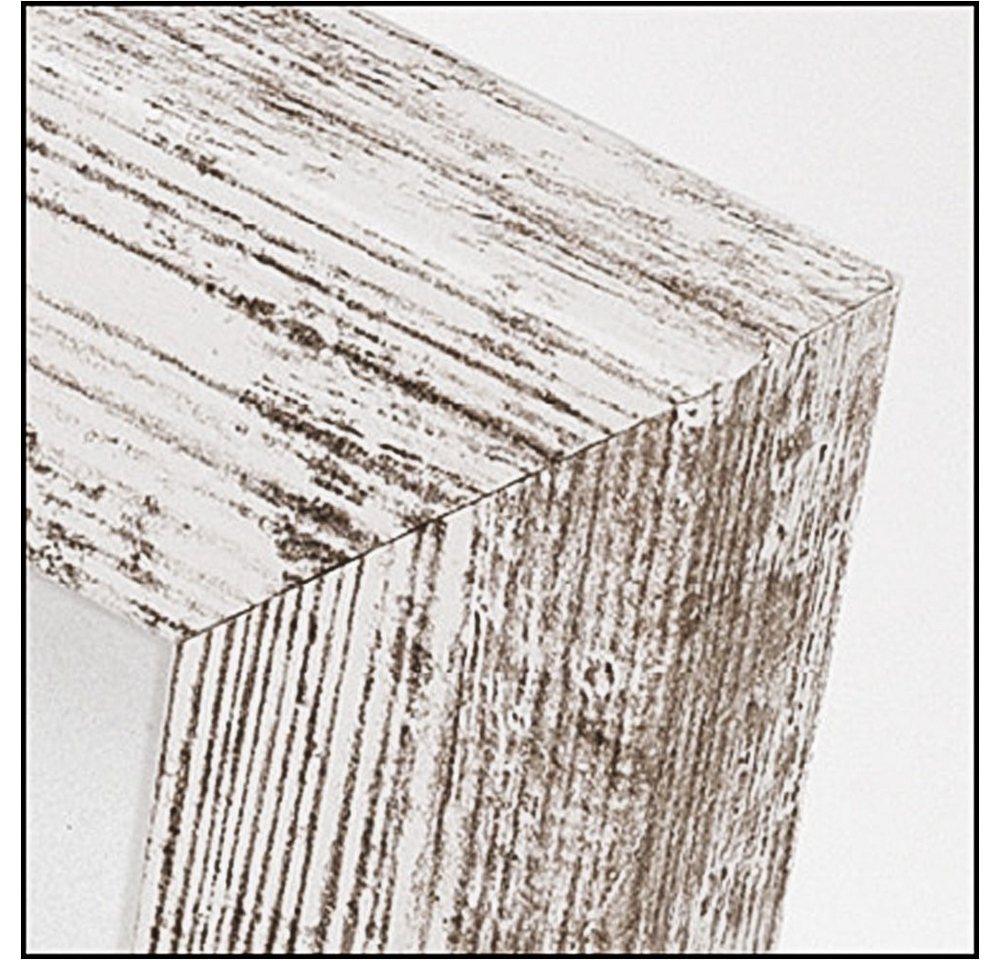 matches21 HOME & HOBBY Bilderrahmen Edler Vintage Holz Bilderrahmen rechteckig creme-weiss braun 13x18 cm, Wand-Deko Fotorahmen im Hochformat, Querformat zum Stellen, Hängen