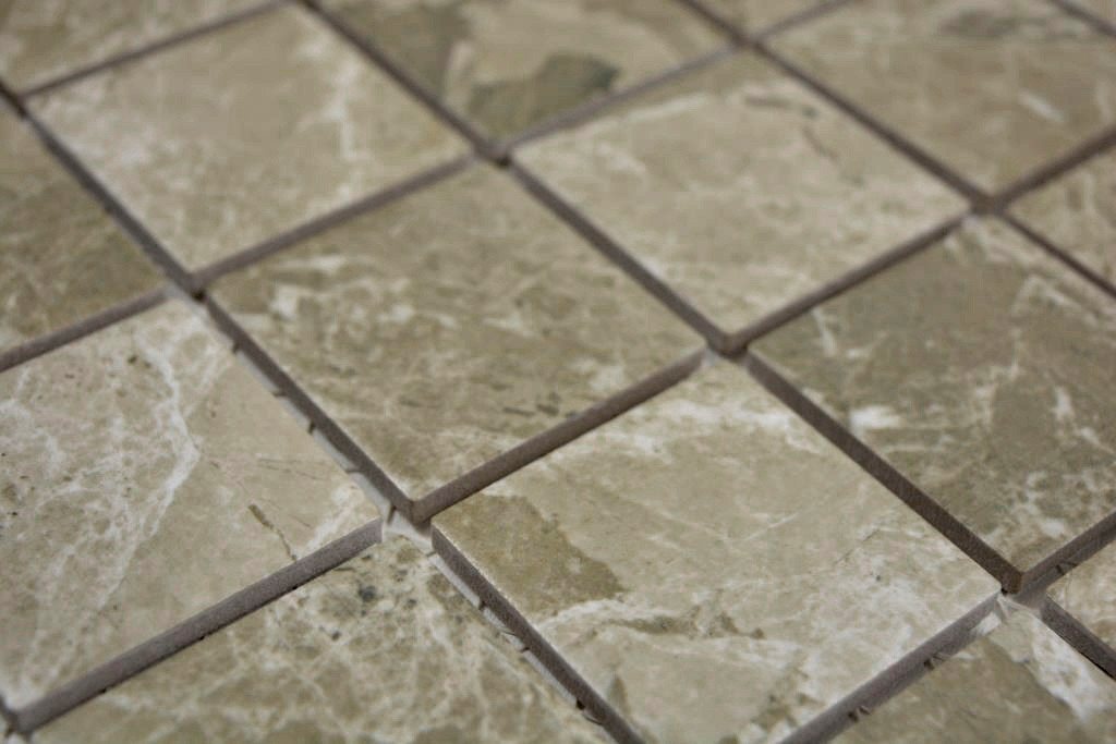 Mosani Mosaikfliesen Keramik Mosaik Fliese Natursteinoptik beige sandbraun Struktur Bild 2