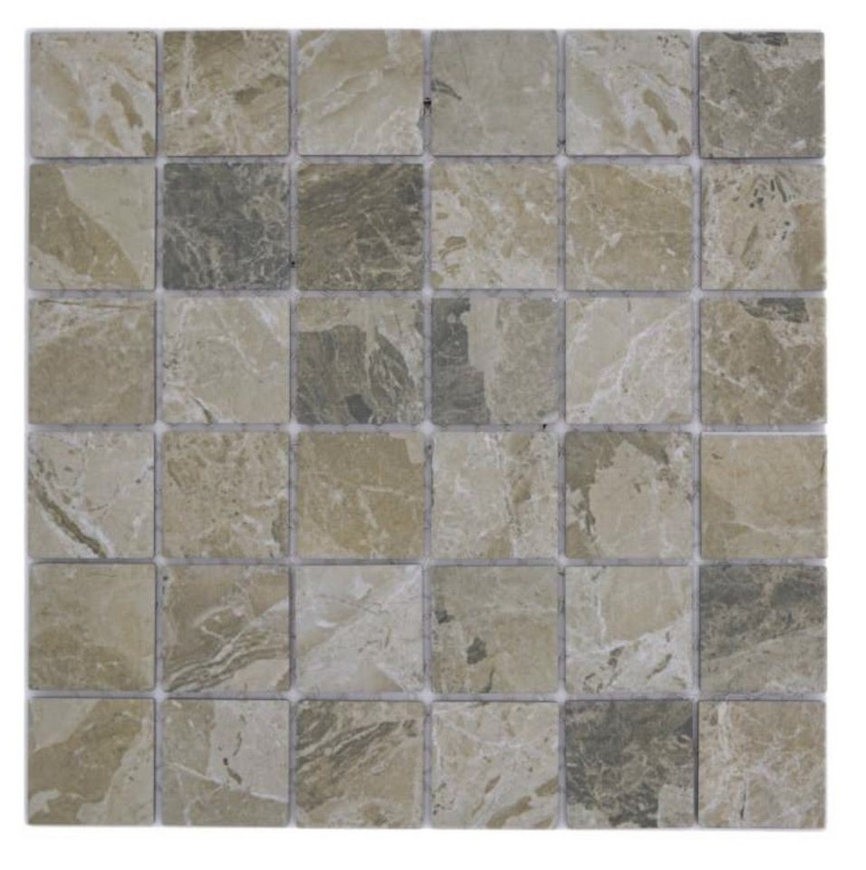 Mosani Mosaikfliesen Keramik Mosaik Fliese Natursteinoptik beige sandbraun Struktur Bild 3