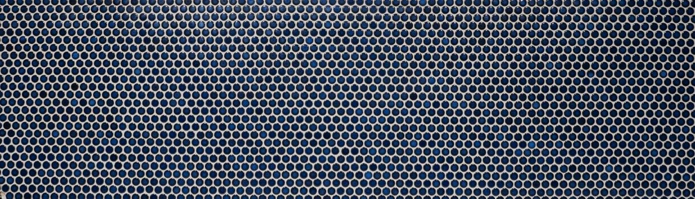 Mosani Mosaikfliesen Knopfmosaik LOOP Rundmosaik dunkelblau kobalt Wand Küche Dusche