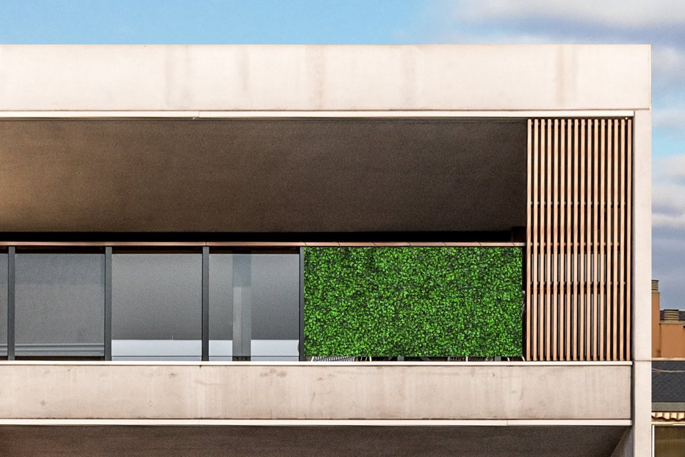 MuchoWow Balkonsichtschutz Hecke - Laub - Natur (1-St) Balkon Sichtschutz 90x200, Windschutz für Zaun PVC, 200x90 cm
