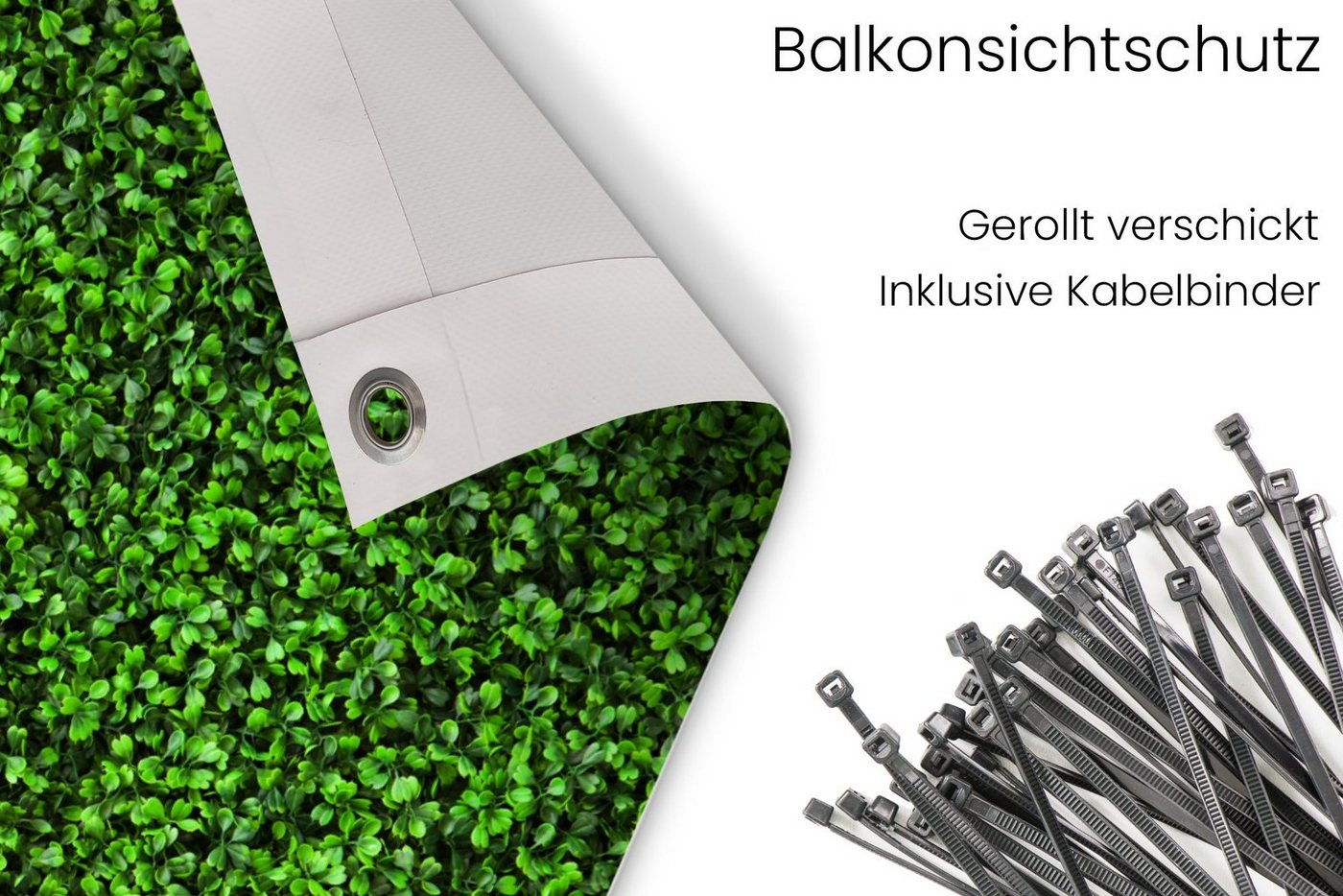 MuchoWow Balkonsichtschutz Hecke - Laub - Natur (1-St) Balkon Sichtschutz 90x200, Windschutz für Zaun PVC, 200x90 cm Bild 3