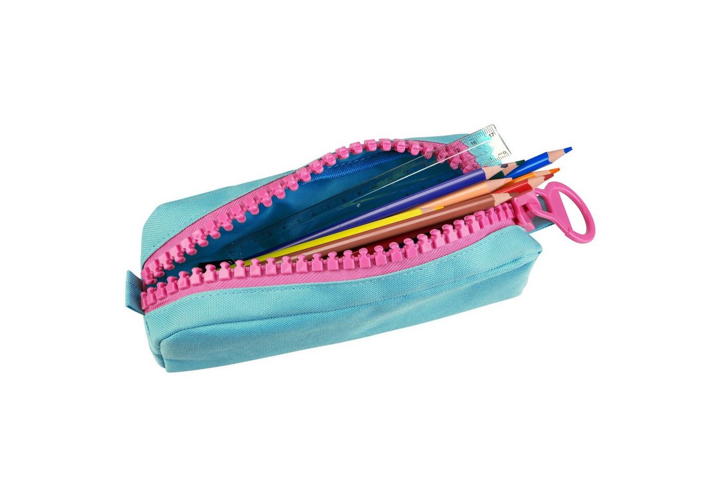 Idena Federtasche Idena 20100 - Faulenzer mit Riesenzipper, türkis Bild 2
