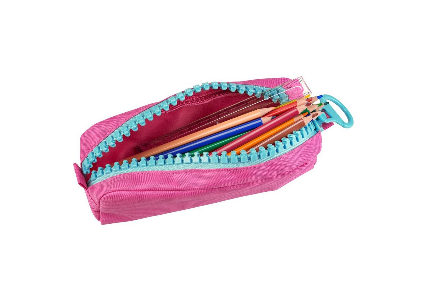 Idena Federtasche Idena 20099 - Faulenzer mit Riesenzipper, magenta