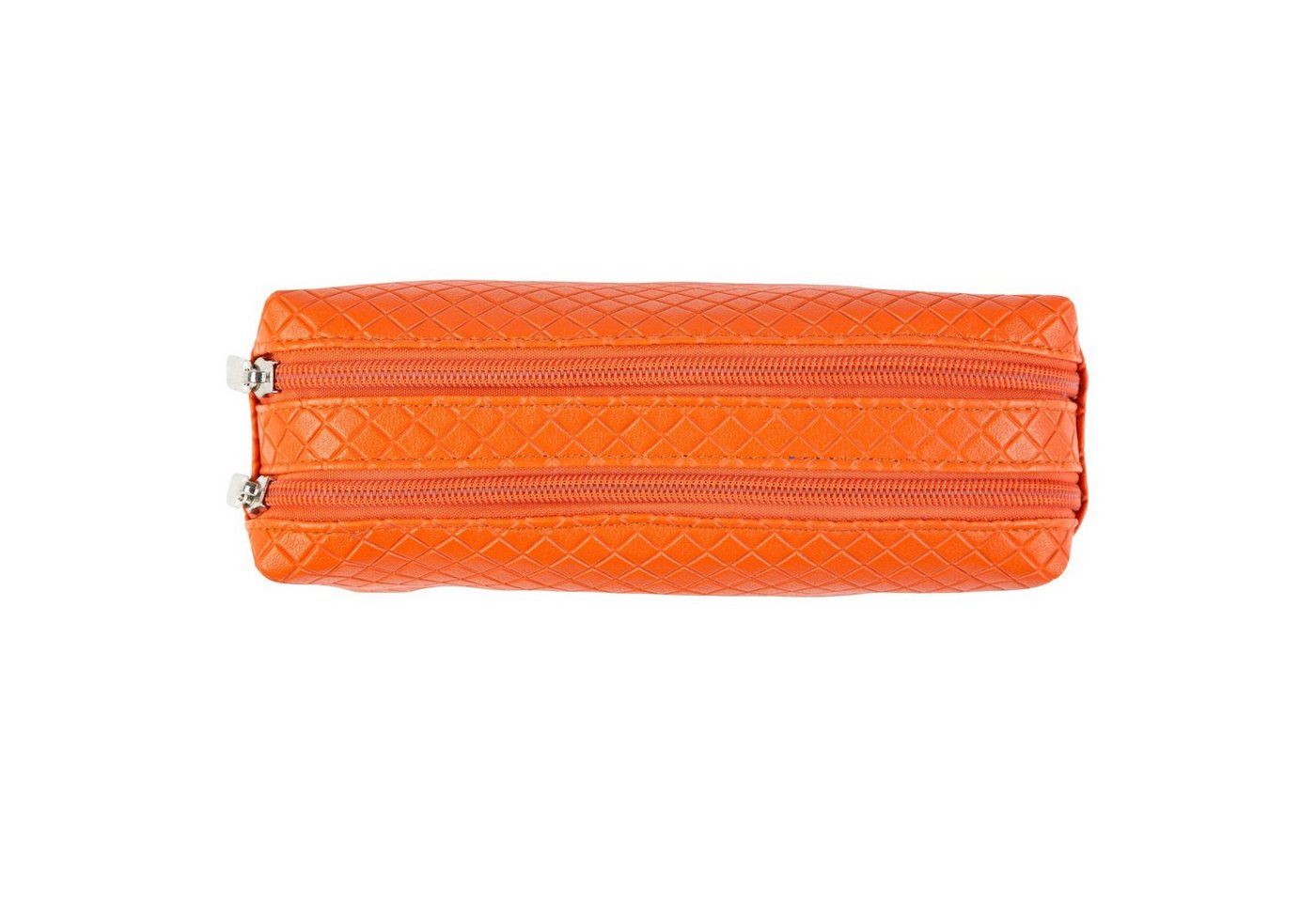 Idena Federtasche Idena 22921 - Doppel-Faulenzer, mit zwei Fächern, orange, 1 Stück