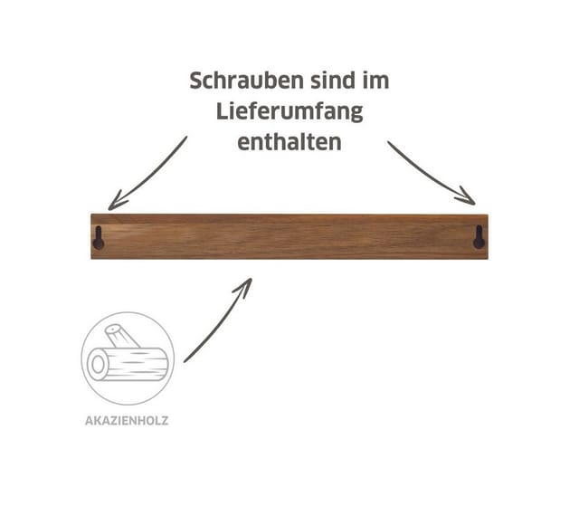 Richardson Sheffield Magnet-Messerblock ACCESSORIES (1tlg), Akazienholz mit innenliegendem Magnet. Länge 40 cm