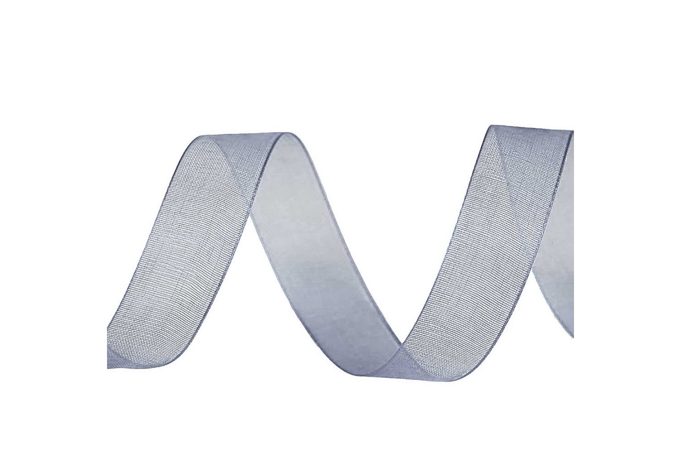 maDDma Organzaband 27m Chiffonband 25mm Polyester Schleifenband Dekoration Geschenkband, stahlblau Bild 5