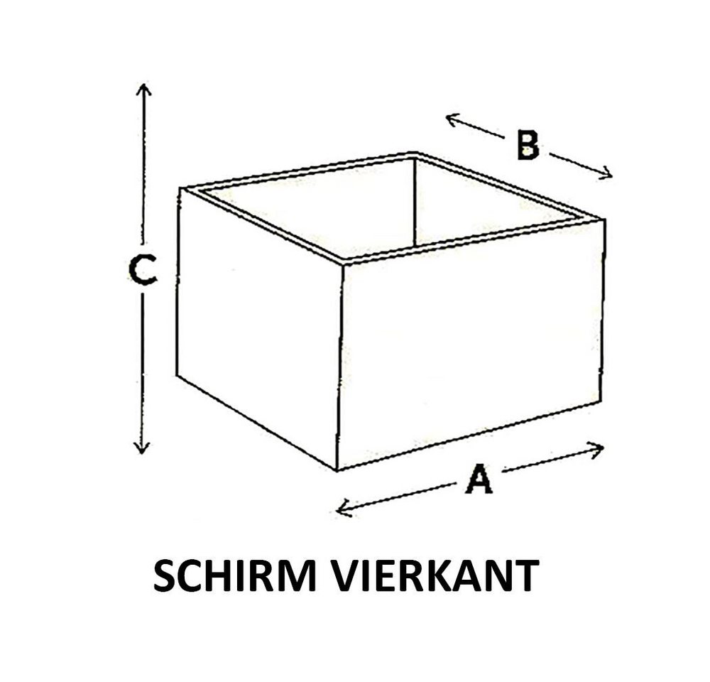 Dirk Davids Leuchten GmbH Lampenschirm Lampenschirm für Tischleuchte Vierkant Arizona Senf 20-20-18cm, Exklusives Design Bild 2