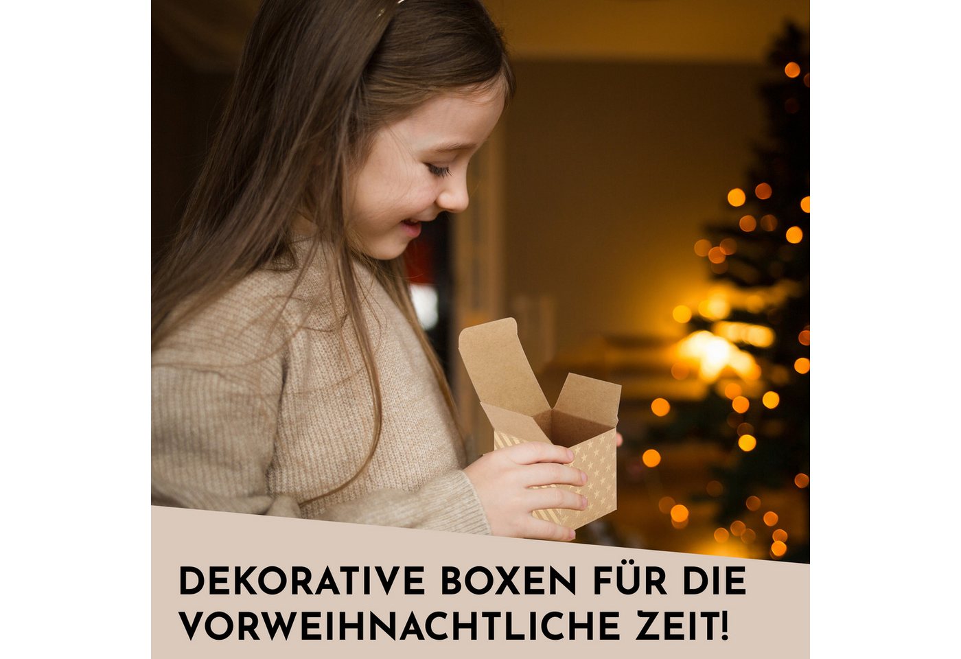 Nordstern befüllbarer Adventskalender 24 Goldene Geschenkboxen Schachteln und Zahlen Aufkleber, DIY Weihnachtskalender für Kinder, Frau und Mann Bild 5