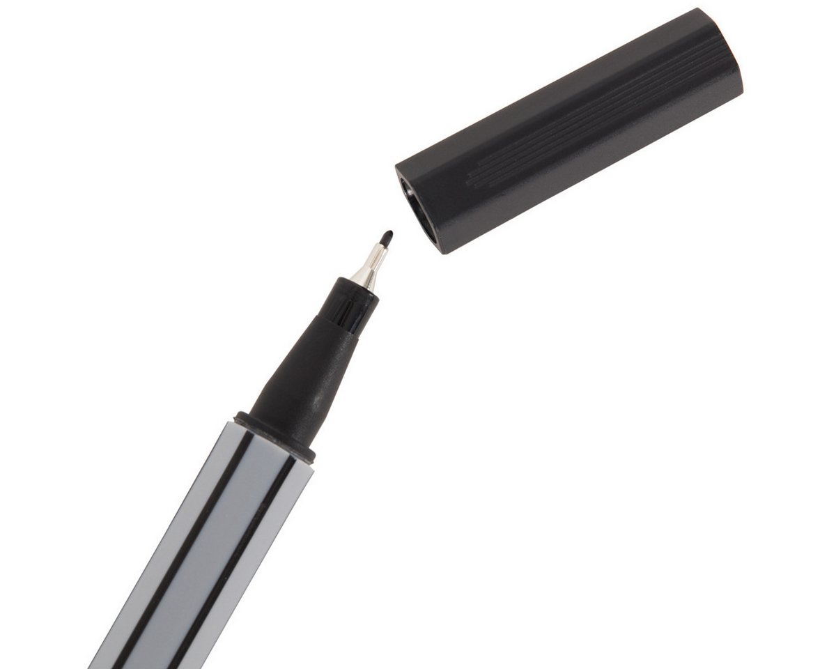 Idena Fineliner Idena 90952 - Fineliner im Etui, 2 Packungen mit je 10 Stiften, 0,4