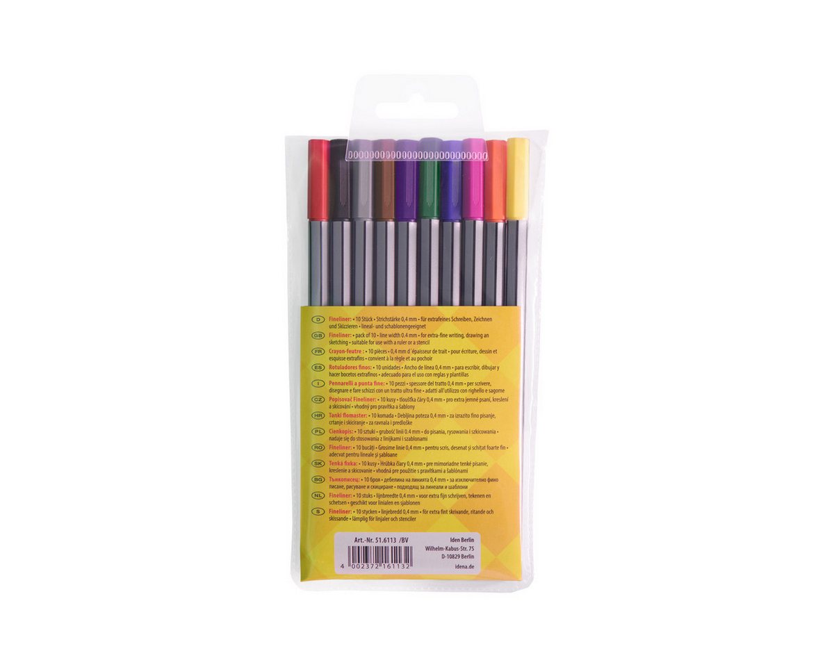 Idena Fineliner Idena 90952 - Fineliner im Etui, 2 Packungen mit je 10 Stiften, 0,4 Bild 5