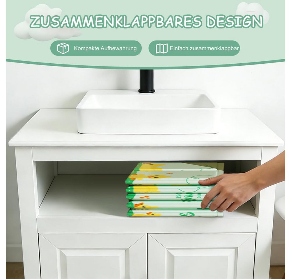 AFKSMILE Babybadewanne Babybadewanne Faltbar, Tragbare Baby Badewanne 5 Bälle & 2 Entchen, Für Kinder 0-8 Jahre mit Verstärkter Plattenstruktur und Doppelabfluss Bild 2