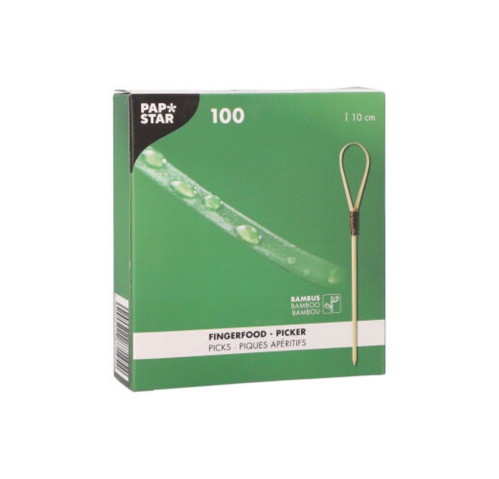 PAPSTAR Schaschlikspieße 100 Fingerfood - Picker 10 cm "Loop