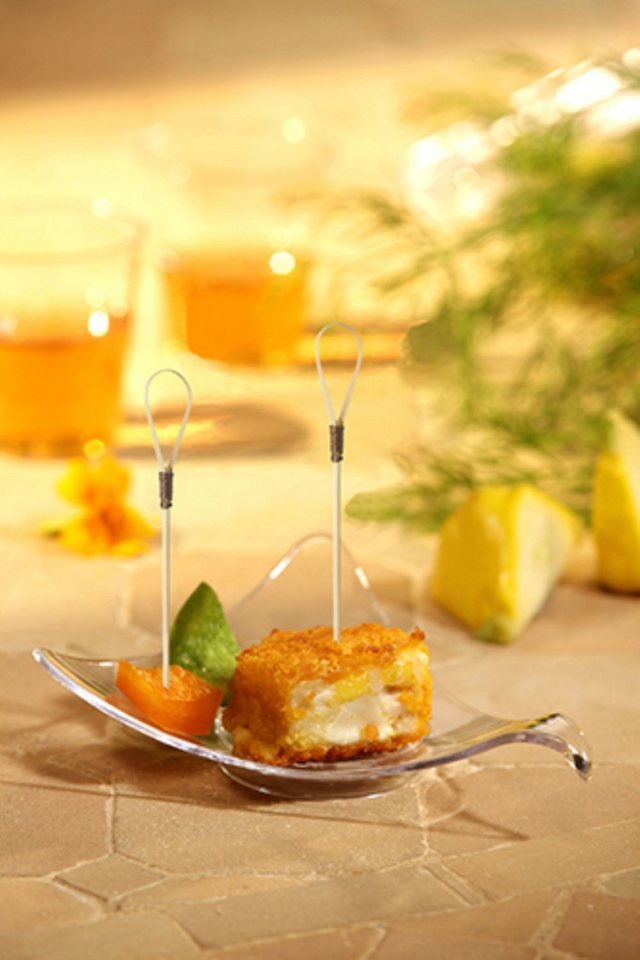PAPSTAR Schaschlikspieße 100 Fingerfood - Picker 10 cm "Loop Bild 2
