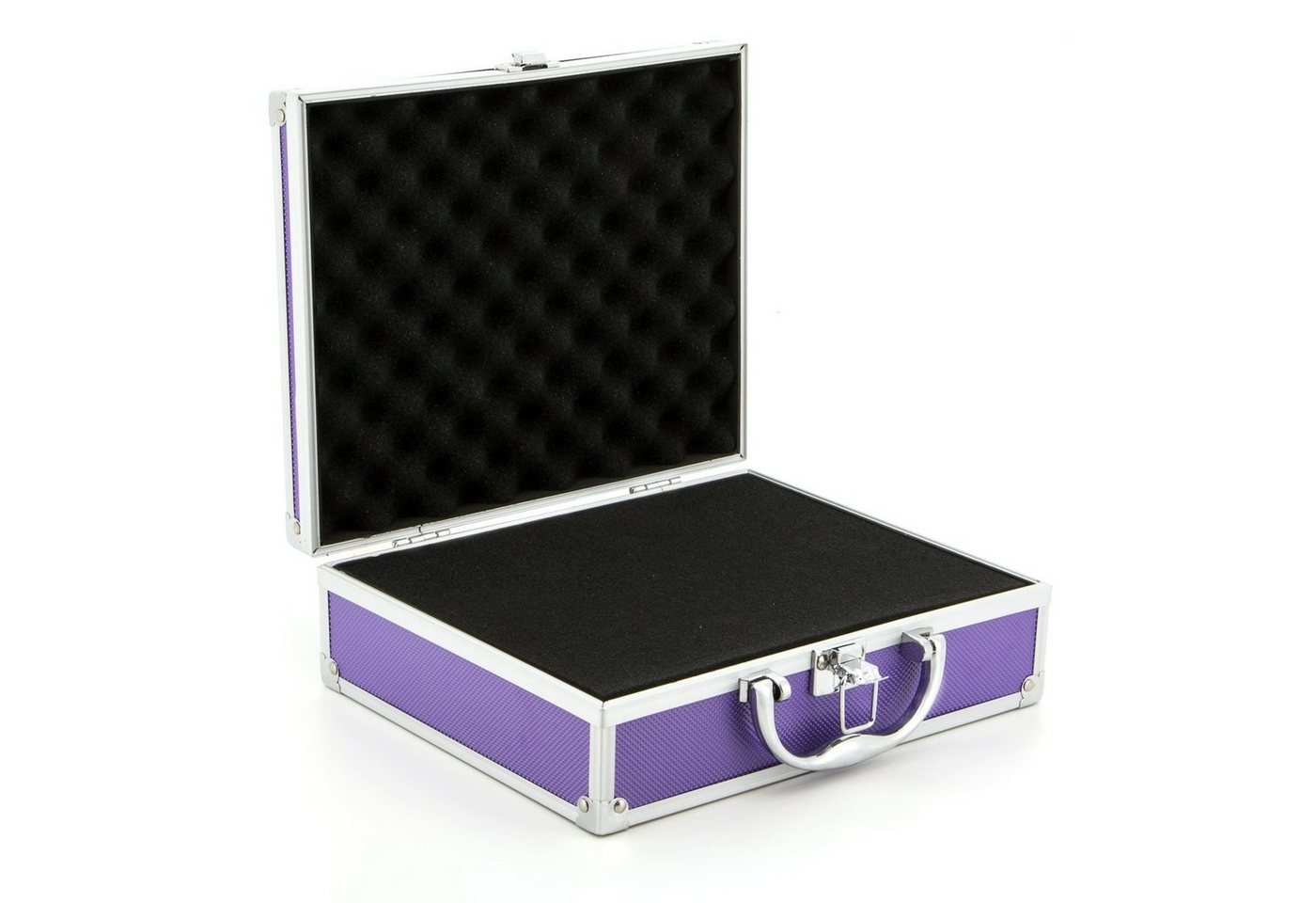ECI Tools Werkzeugkoffer Aluminium Koffer Lila Box mit Schaumstoffeinlage 560025 Bild 4