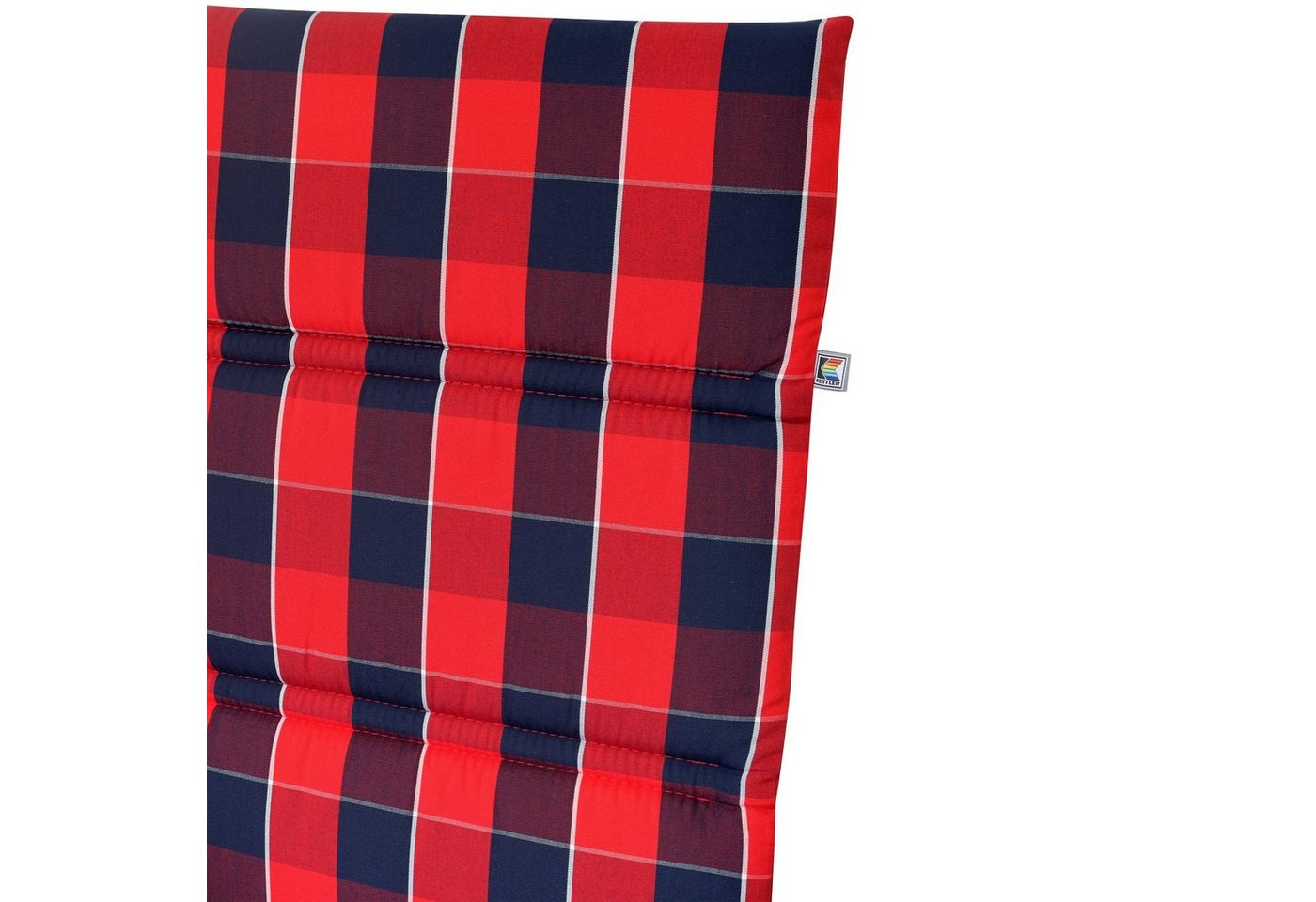 KETTLER Polsterauflage 851, Gartenmöbelauflage Karomotiv Rot-Blau 110x48x3cm Bild 2