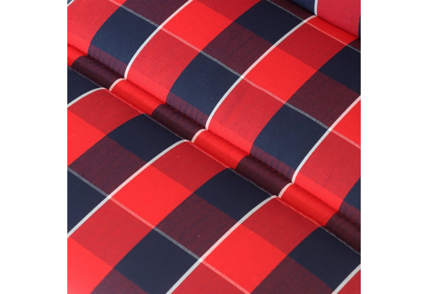 KETTLER Polsterauflage 851, Gartenmöbelauflage Karomotiv Rot-Blau 110x48x3cm Bild 5
