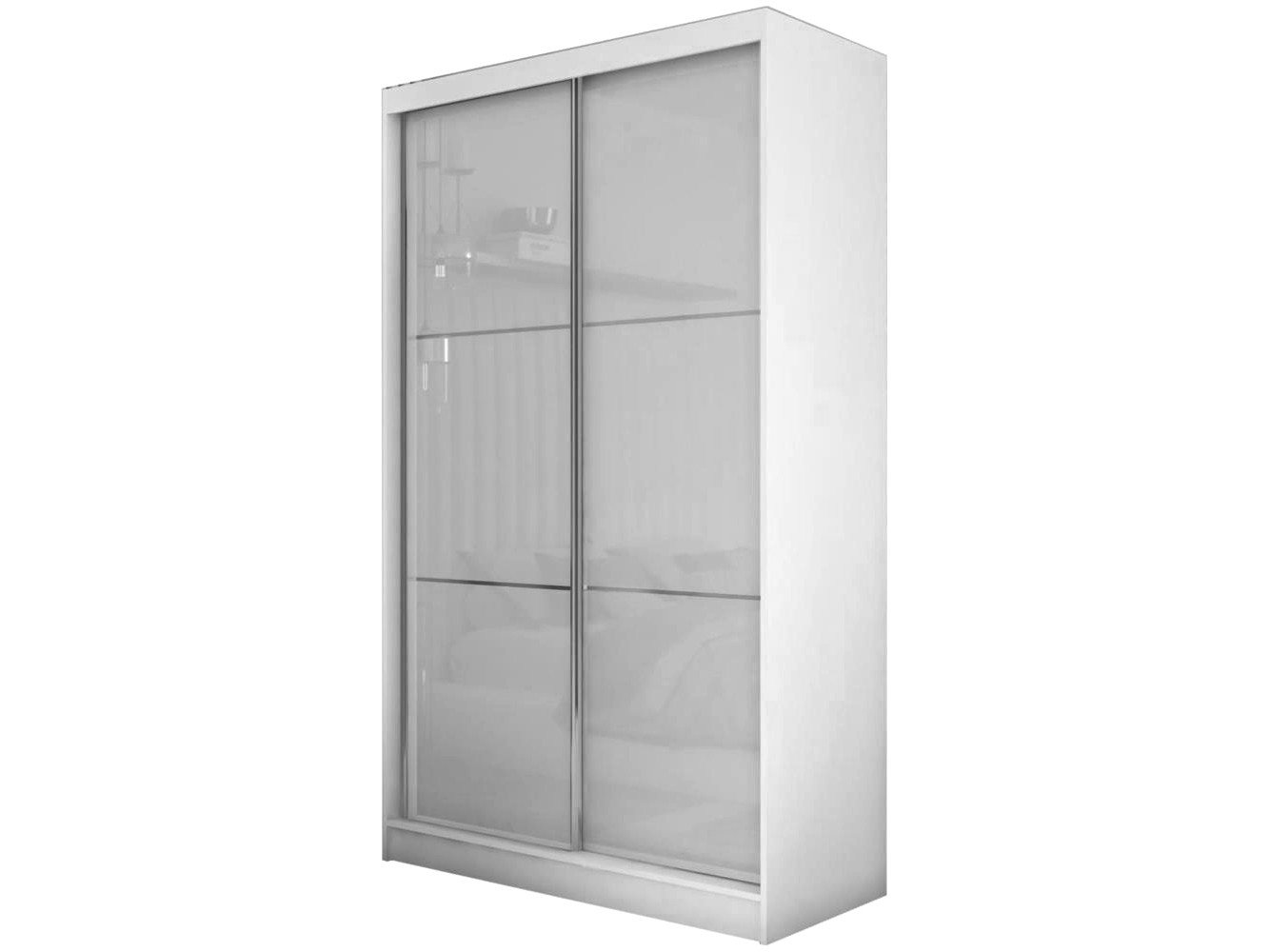 Beautysofa Schwebetürenschrank Viva mit Lacobel-Glas (4 Farben: Weiß, Grau, Schwarz und Kaschmir, mit oder ohne Schubladeneinsätze) Moderner Kleiderschrank