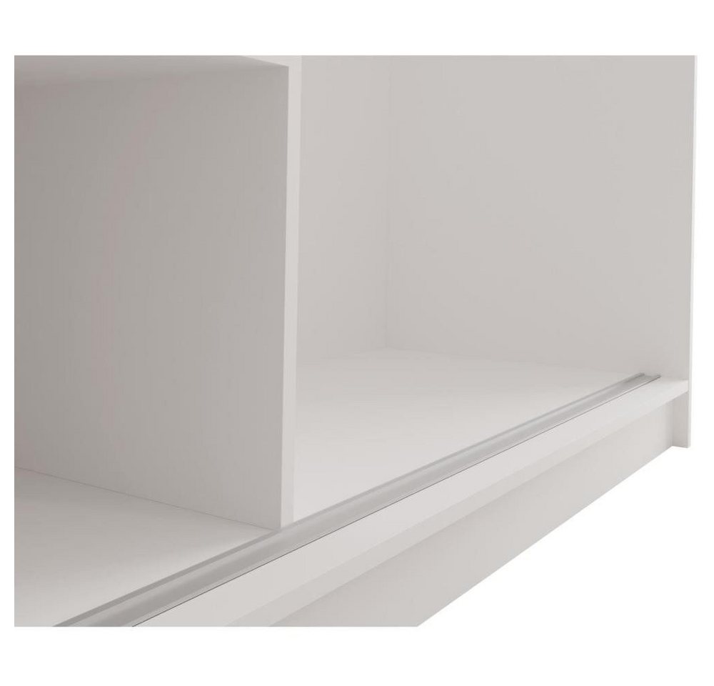 Beautysofa Schwebetürenschrank Viva mit Lacobel-Glas (4 Farben: Weiß, Grau, Schwarz und Kaschmir, mit oder ohne Schubladeneinsätze) Moderner Kleiderschrank Bild 2