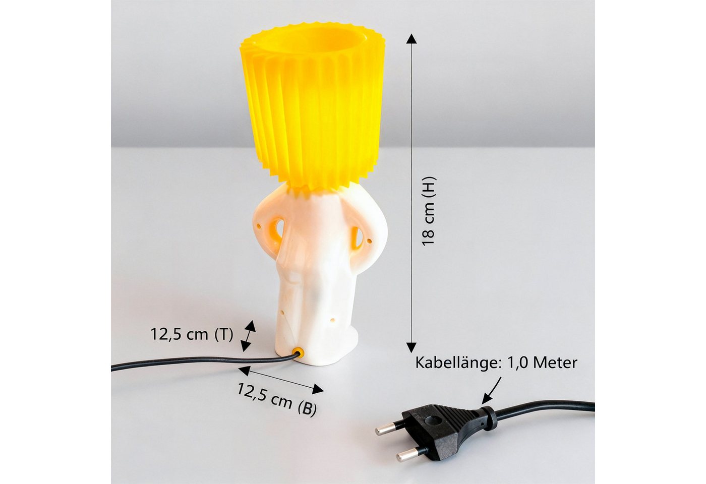 EAXUS LED Nachttischlampe Witzige LED Nachttischlampe - Dekoleuchte Scherzgeschenk, LED wechselbar, Warmweiß, Beleuchtetes Männchen mit Schniedel-Schalter Bild 2