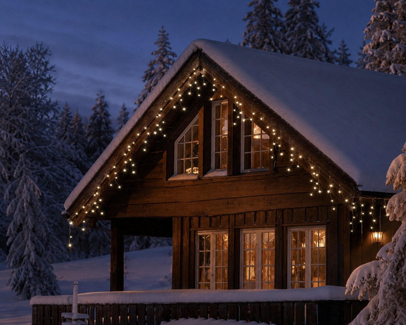 Lumineo LED-Lichterkette Lumineo Lichtervorhang ICICLE TWINKLE 490 LED 20 m warm weiß, schwarz, 8 Twinkle-Effekte, 8h-Timer, Indoor/Outdoor, + 5 m Zuleitung