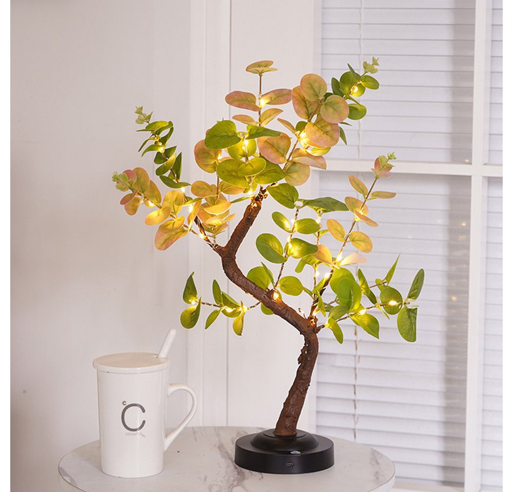 Jibenhome LED Dekolicht LED-Tisch-Bonsai-Baumlampe,LED Tischleuchte DIY,Weihnachtsdekoration, LED fest integriert, LED Kunstlicht Baumlampe für Weihnachten Valentinstag,Zuhause