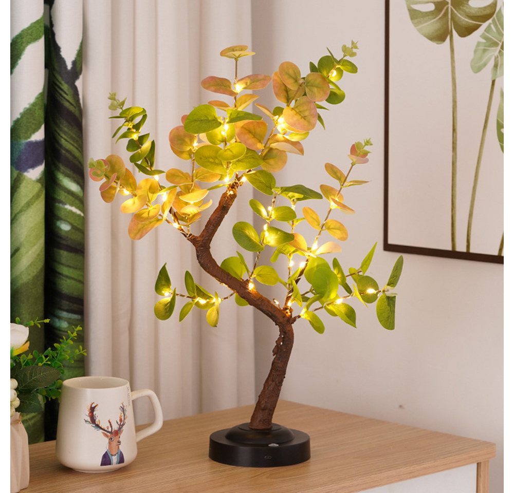 Jibenhome LED Dekolicht LED-Tisch-Bonsai-Baumlampe,LED Tischleuchte DIY,Weihnachtsdekoration, LED fest integriert, LED Kunstlicht Baumlampe für Weihnachten Valentinstag,Zuhause Bild 2