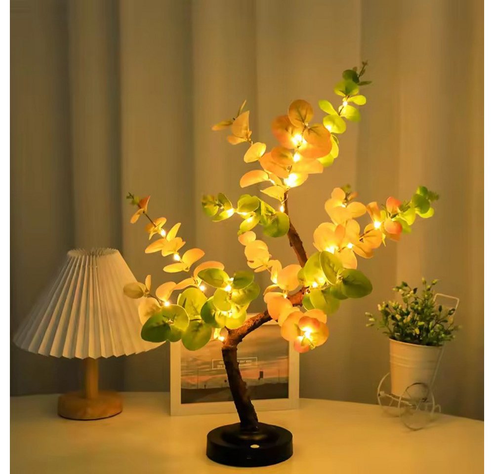 Jibenhome LED Dekolicht LED-Tisch-Bonsai-Baumlampe,LED Tischleuchte DIY,Weihnachtsdekoration, LED fest integriert, LED Kunstlicht Baumlampe für Weihnachten Valentinstag,Zuhause Bild 5