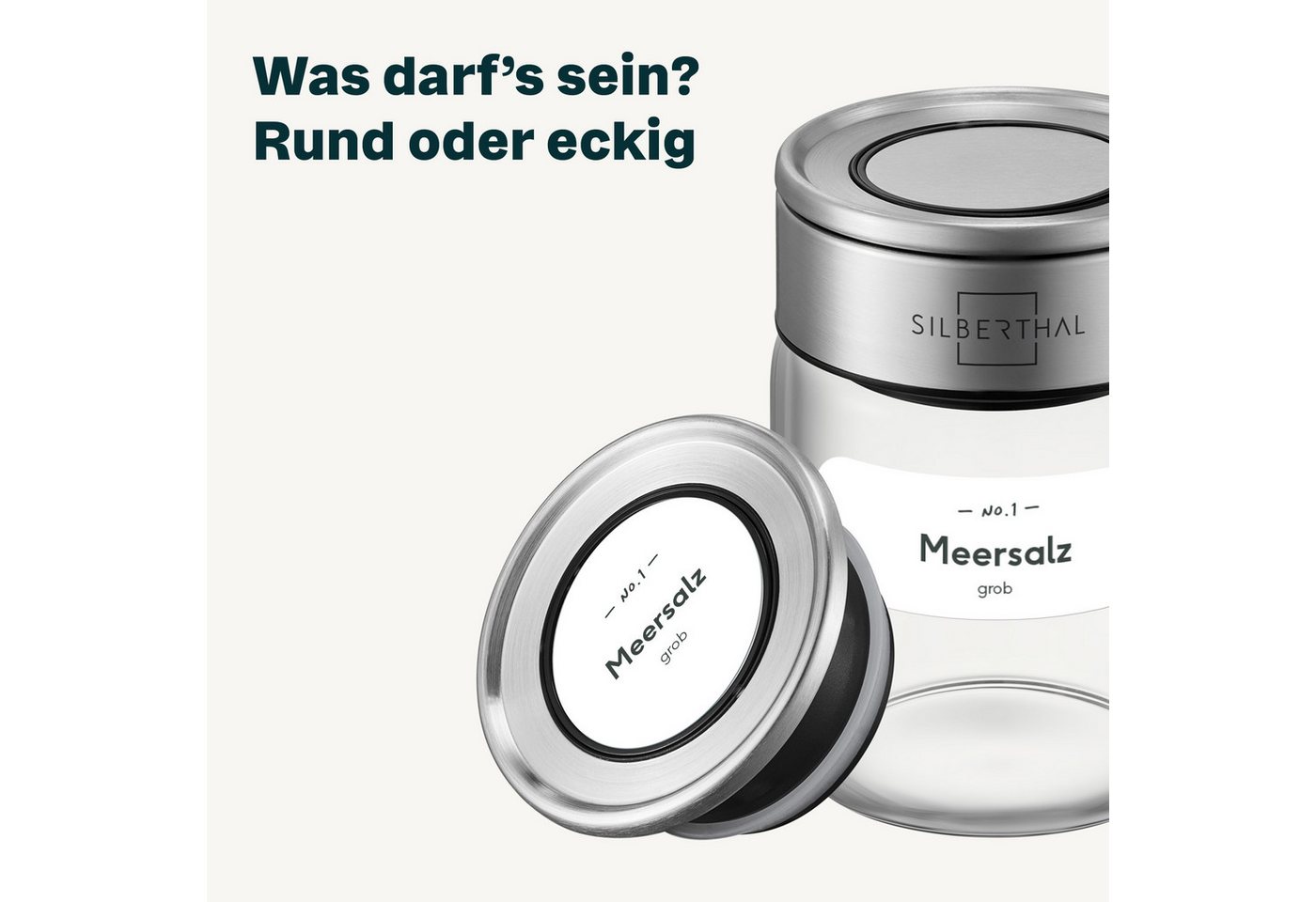 SILBERTHAL Etikett für Gewürzgläser Eckig 232 Stück, Vorgedruckt & Blanko, wasserfest & wiederverwendbar Bild 3