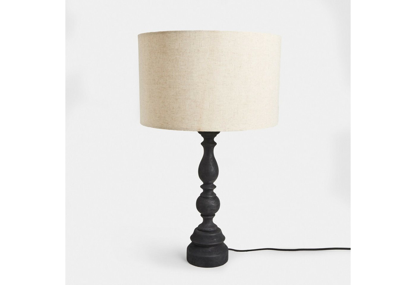 Mirabeau Tischleuchte Tischlampe Freydaal antikschwarz/beige Bild 4